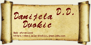Danijela Dvokić vizit kartica